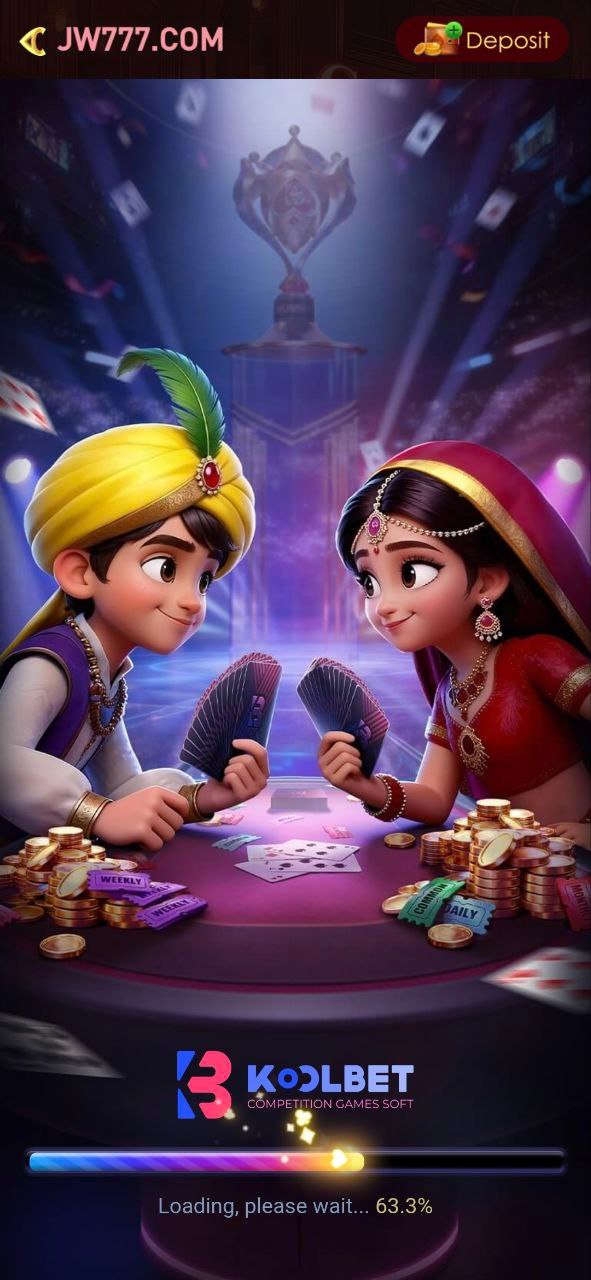 JW777 Game card game animation with colorful characters